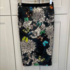 Marc Cain Floral Print Pencil Skirt Size 2